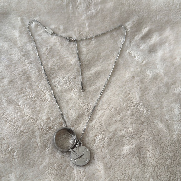 Louis Vuitton Silver Necklace with Charms